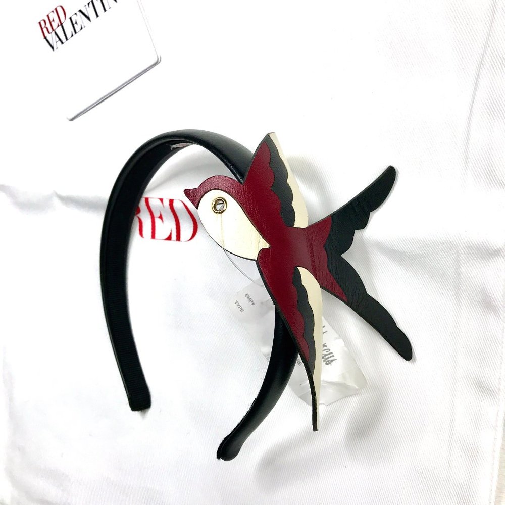 Auc Red Valentino leather lrg flying bird headband - Picture 7 of 11